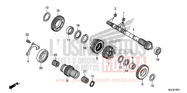 GETRIEBE (HAUPTWELLE) (NC700XD/750XD) von NC750X DCT SWORD SILVER METALLIC (NHA95) von 2014